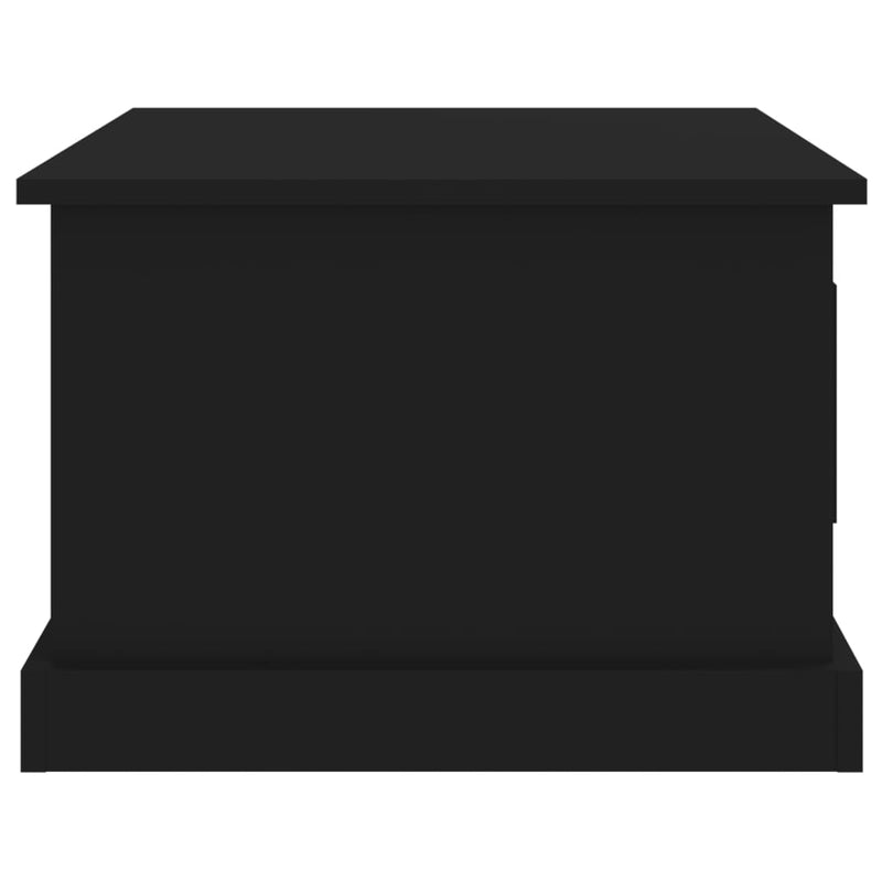 vidaXL fekete szerelt fa dohányzóasztal 50x50x35 cm