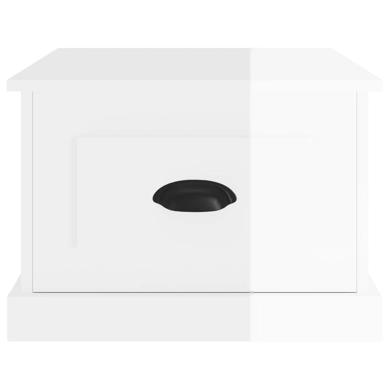 vidaXL magasfényű fehér szerelt fa dohányzóasztal 50 x 50 x 35 cm