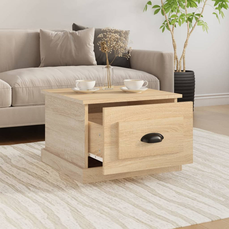vidaXL sonoma tölgy színű szerelt fa dohányzóasztal 50 x 50 x 35 cm