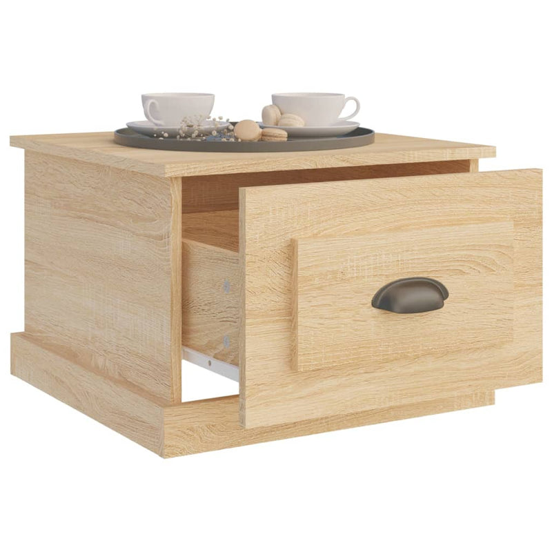 vidaXL sonoma tölgy színű szerelt fa dohányzóasztal 50 x 50 x 35 cm