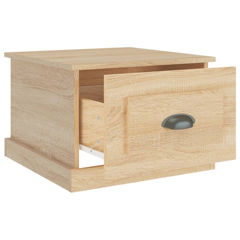 vidaXL sonoma tölgy színű szerelt fa dohányzóasztal 50 x 50 x 35 cm