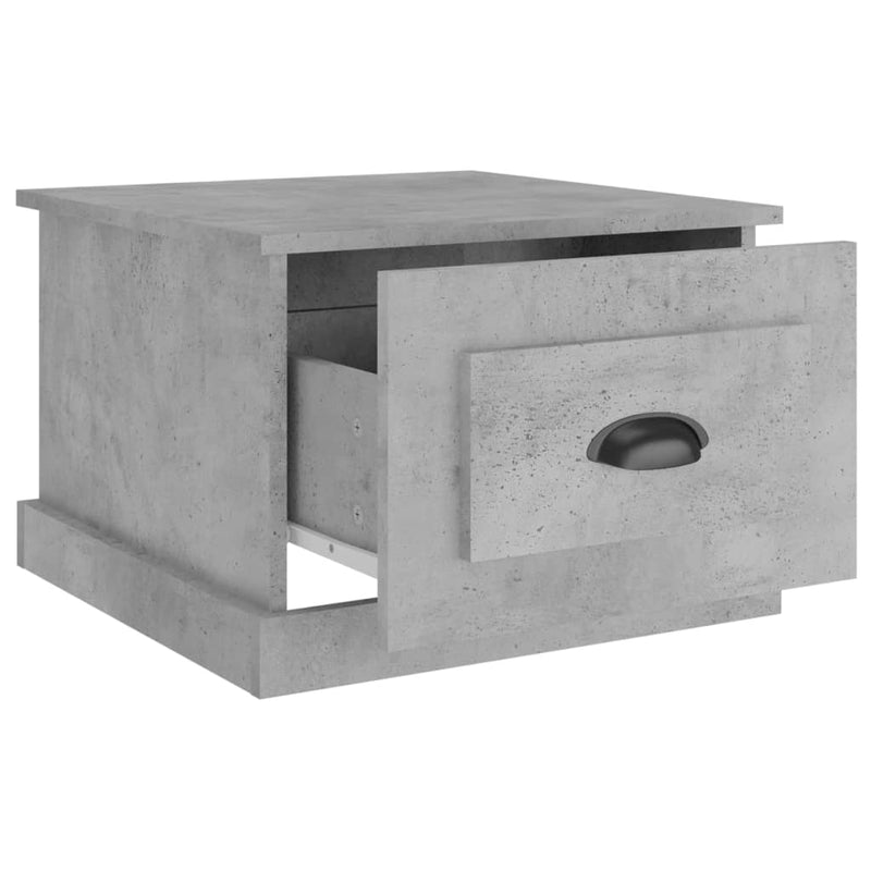 vidaXL betonszürke szerelt fa dohányzóasztal 50 x 50 x 35 cm