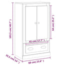 vidaXL fehér szerelt fa magasszekrény 60x35,5x103,5 cm