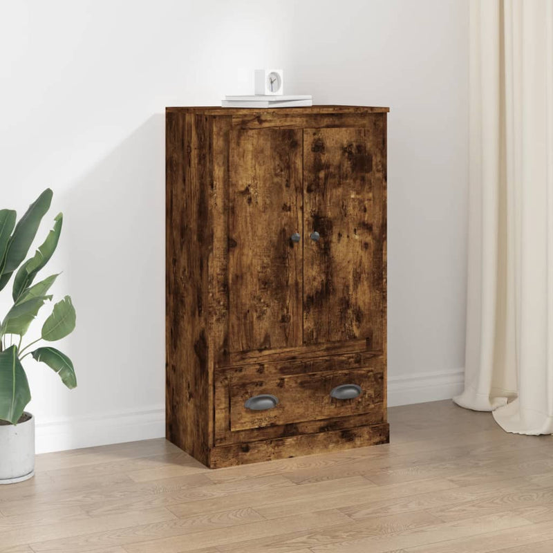 vidaXL füstös tölgy színű szerelt fa magasszekrény 60x35,5x103,5 cm