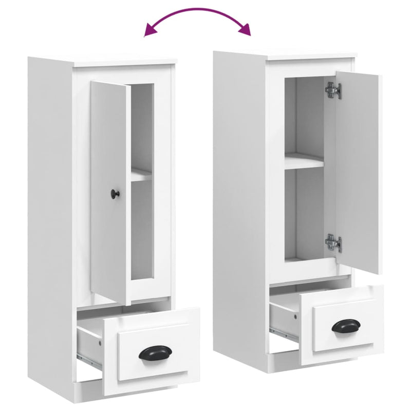 vidaXL fehér szerelt fa magasszekrény 36x35,5x103,5 cm