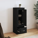 vidaXL fekete szerelt fa magasszekrény 36x35,5x103,5 cm