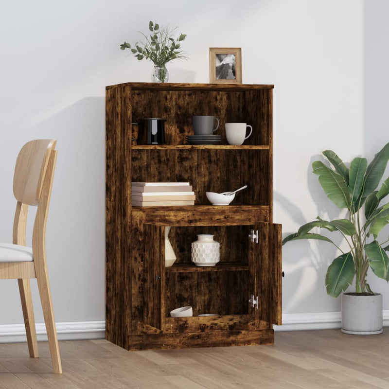 vidaXL füstös tölgy színű szerelt fa magasszekrény 60x35,5x103,5 cm