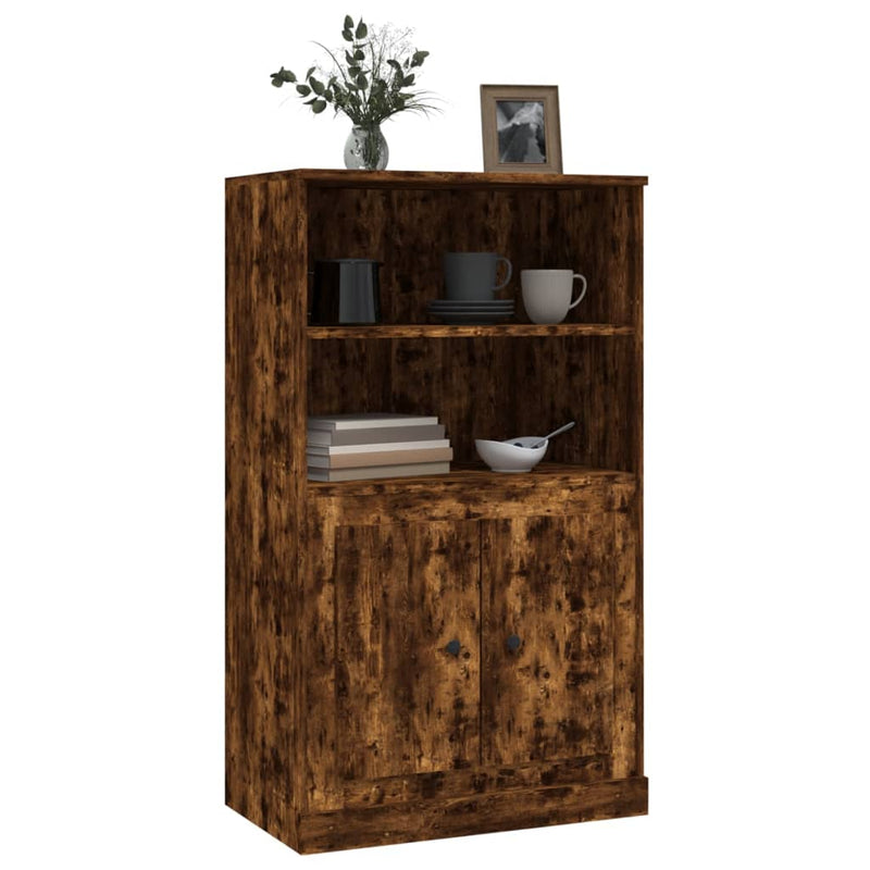 vidaXL füstös tölgy színű szerelt fa magasszekrény 60x35,5x103,5 cm