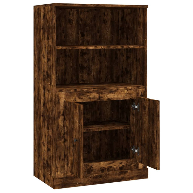 vidaXL füstös tölgy színű szerelt fa magasszekrény 60x35,5x103,5 cm