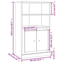 vidaXL füstös tölgy színű szerelt fa magasszekrény 60x35,5x103,5 cm