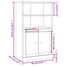 vidaXL szürke sonoma szerelt fa magasszekrény 60x35,5x103,5 cm