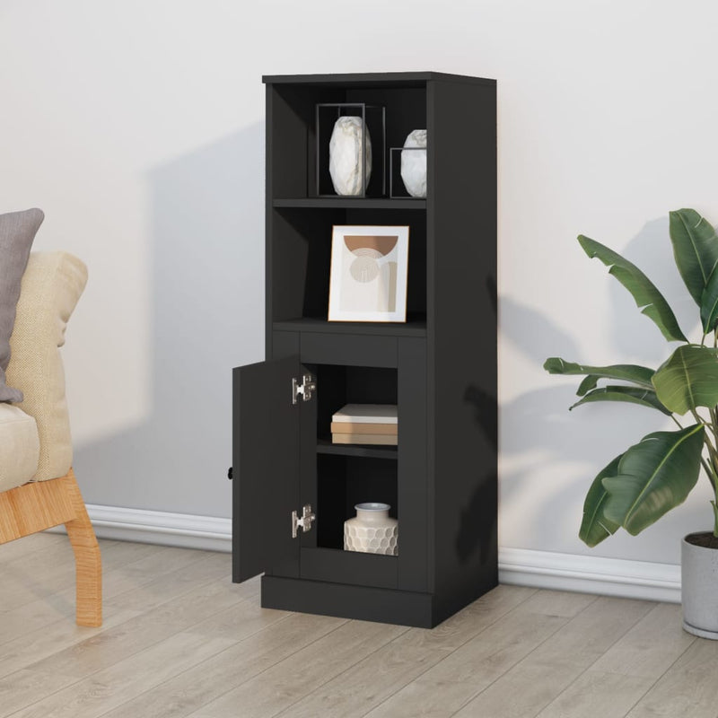 vidaXL fekete szerelt fa magasszekrény 36x35,5x103,5 cm