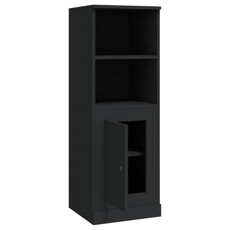 vidaXL fekete szerelt fa magasszekrény 36x35,5x103,5 cm