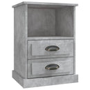 vidaXL 2 db betonszürke éjjeliszekrény 43 x 36 x 60 cm