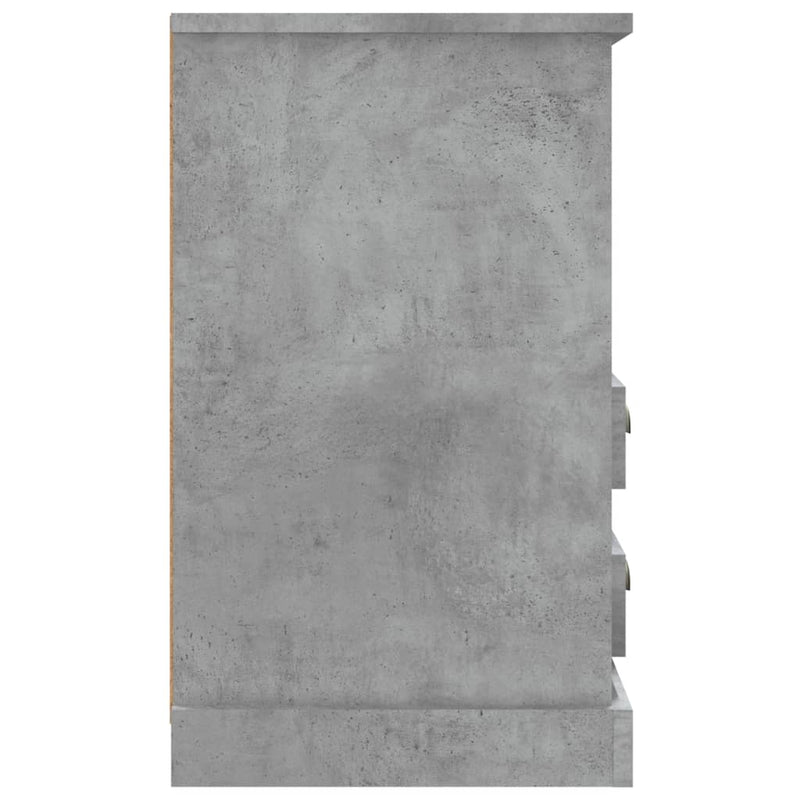 vidaXL 2 db betonszürke éjjeliszekrény 43 x 36 x 60 cm
