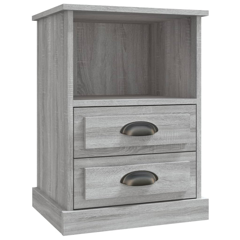 vidaXL 2 db szürke sonoma színű éjjeliszekrény 40 x 35 x 60 cm