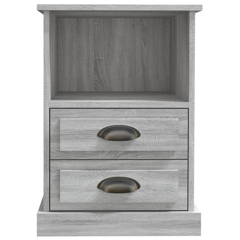 vidaXL 2 db szürke sonoma színű éjjeliszekrény 40 x 35 x 60 cm