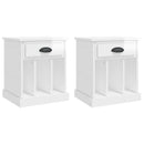 vidaXL 2 db magasfényű fehér éjjeliszekrény 43x36x50 cm