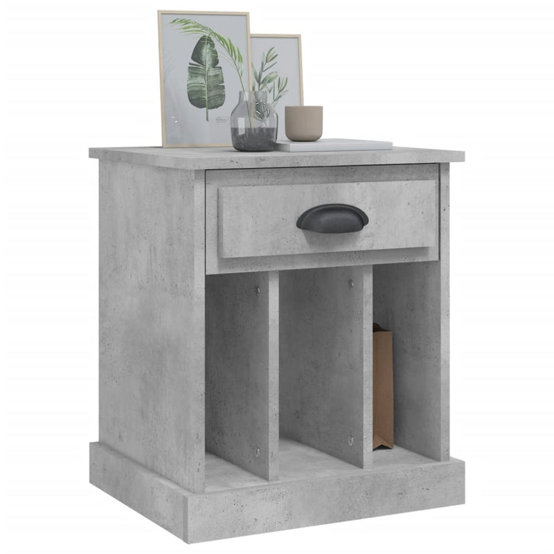 vidaXL 2 db betonszürke éjjeliszekrény 43x36x50 cm