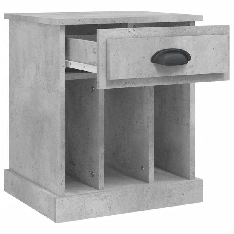 vidaXL 2 db betonszürke éjjeliszekrény 43x36x50 cm
