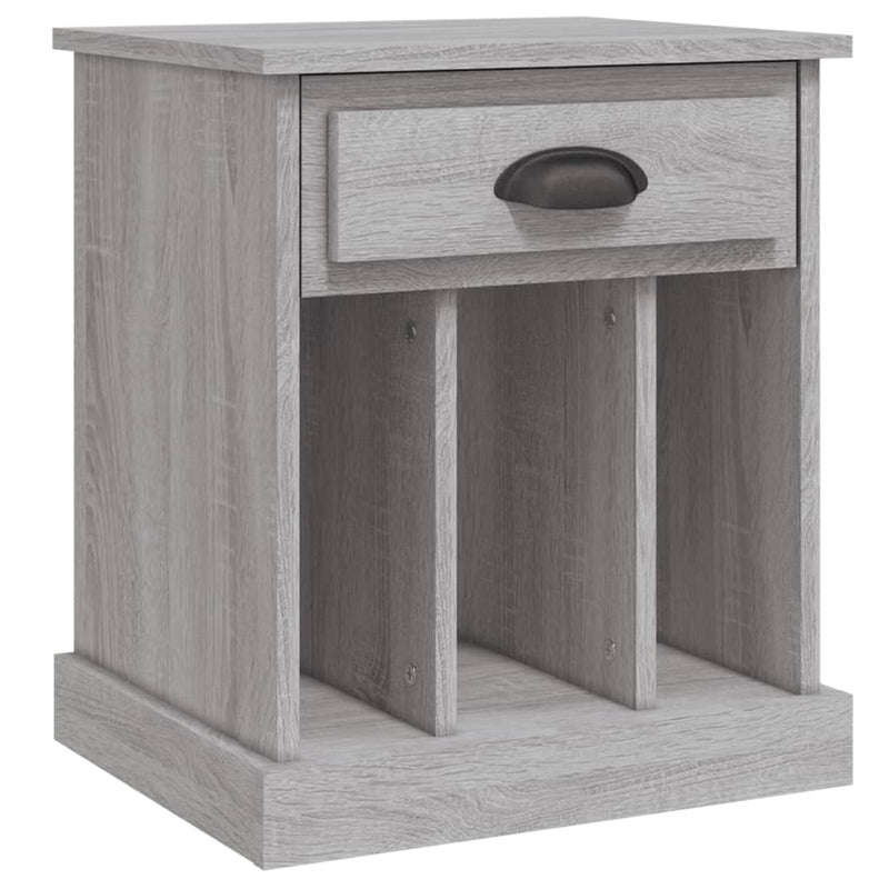vidaXL 2 db szürke sonoma színű éjjeliszekrény 43x36x50 cm