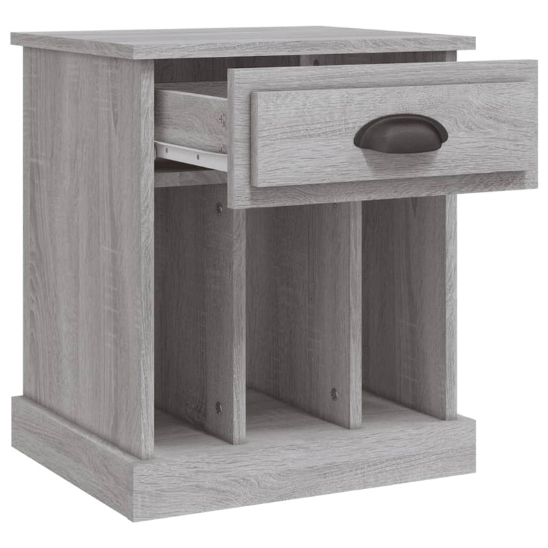 vidaXL 2 db szürke sonoma színű éjjeliszekrény 43x36x50 cm