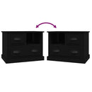 vidaXL fekete éjjeliszekrény 60x39x45 cm