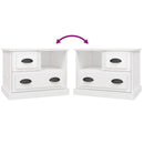 vidaXL magasfényű fehér éjjeliszekrény 60x39x45 cm