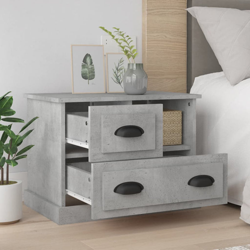 vidaXL betonszürke éjjeliszekrény 60x39x45 cm