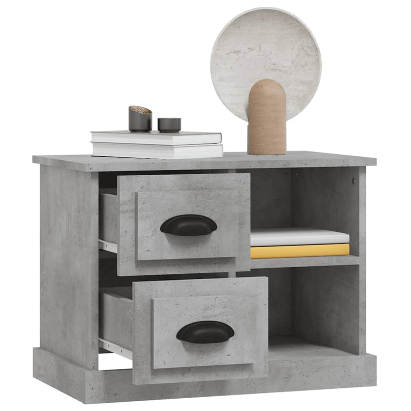 vidaXL betonszürke éjjeliszekrény 60x35,5x45 cm