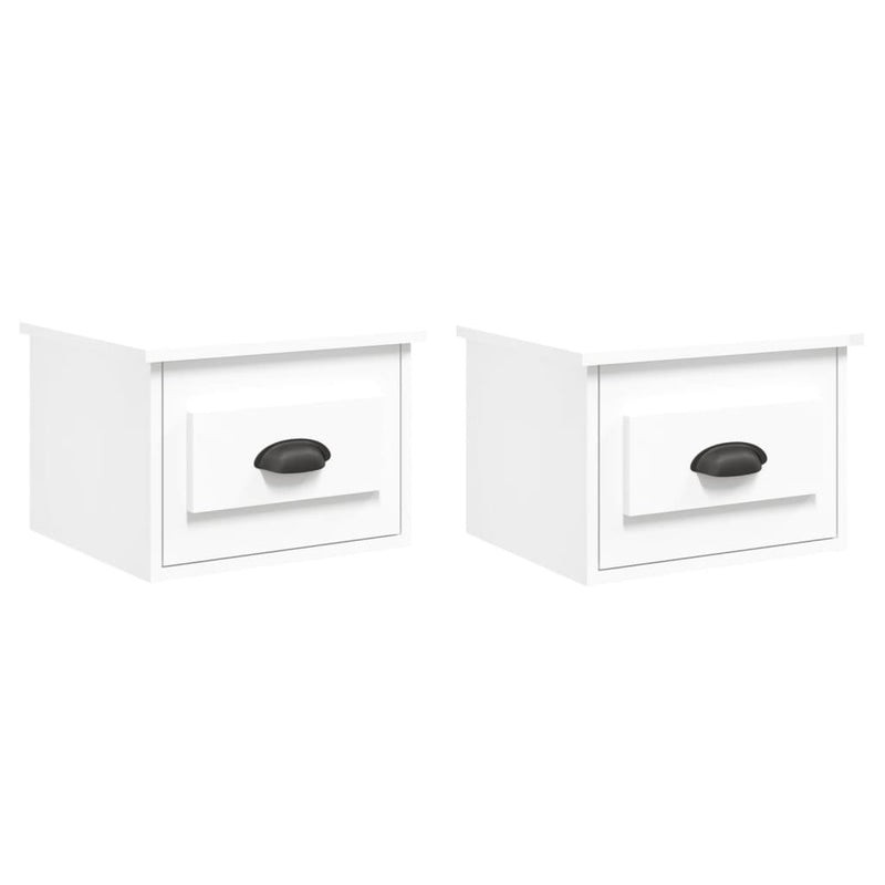 vidaXL 2 db fehér falra szerelhető éjjeliszekrény 41,5x36x28 cm