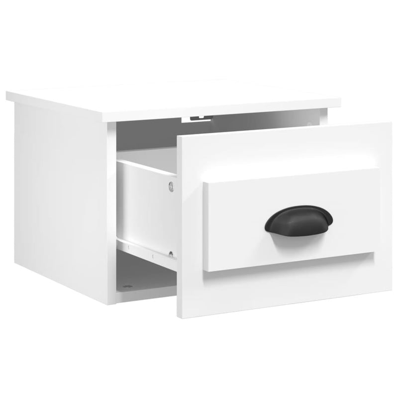 vidaXL 2 db fehér falra szerelhető éjjeliszekrény 41,5x36x28 cm