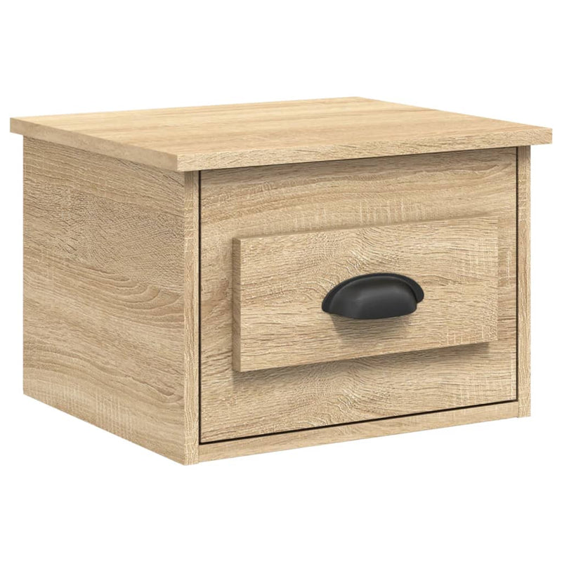 vidaXL 2 db sonoma tölgy falra szerelhető éjjeliszekrény 41,5x36x28 cm