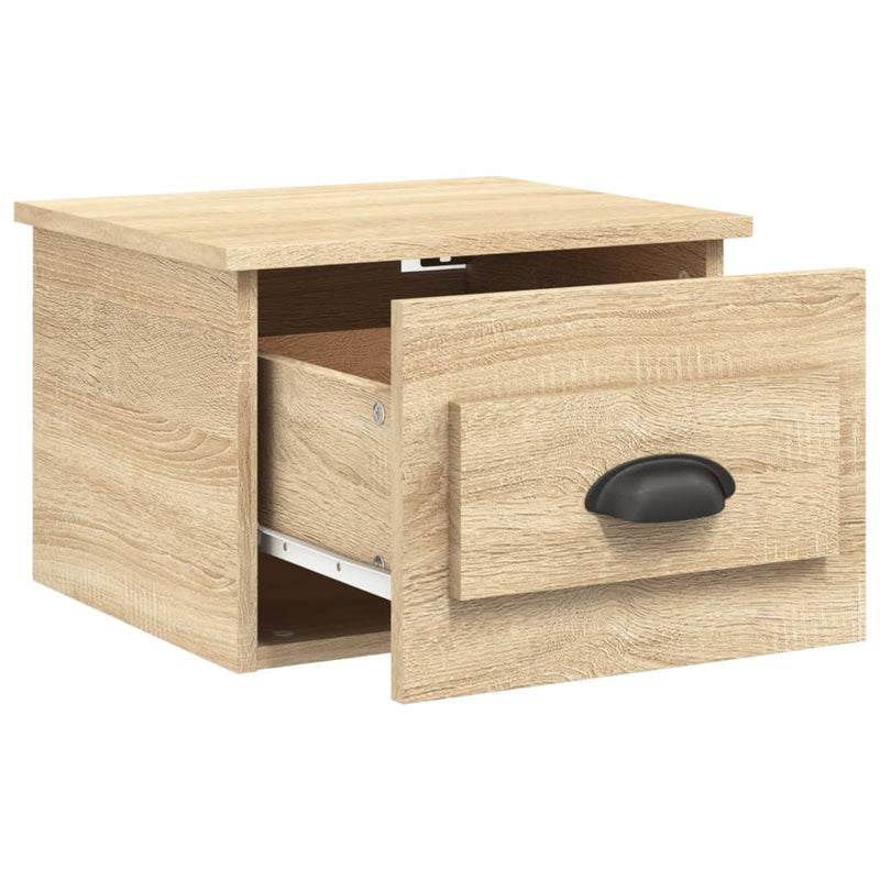 vidaXL 2 db sonoma tölgy falra szerelhető éjjeliszekrény 41,5x36x28 cm