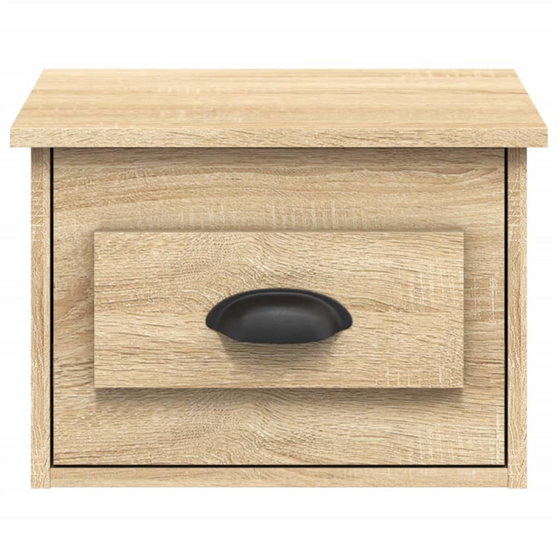vidaXL 2 db sonoma tölgy falra szerelhető éjjeliszekrény 41,5x36x28 cm