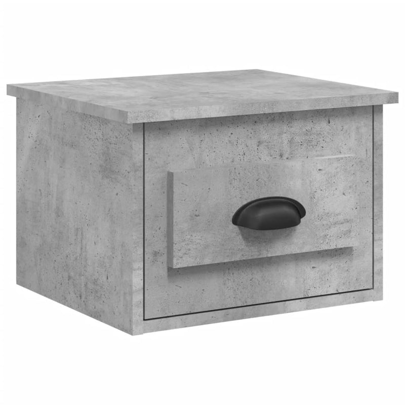 vidaXL betonszürke falra szerelhető éjjeliszekrény 41,5x36x28 cm