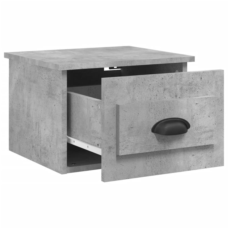 vidaXL betonszürke falra szerelhető éjjeliszekrény 41,5x36x28 cm