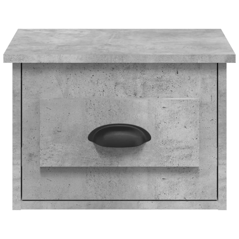 vidaXL betonszürke falra szerelhető éjjeliszekrény 41,5x36x28 cm
