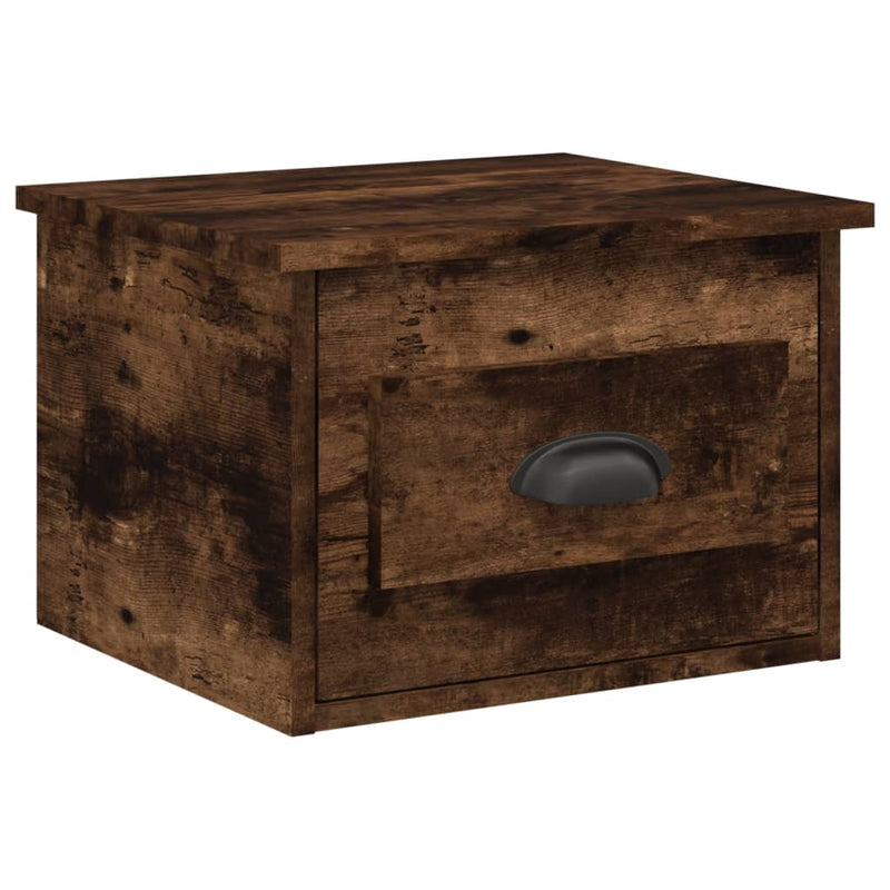 vidaXL 2db füstös tölgy színű fali éjjeliszekrény 41,5x36x28 cm