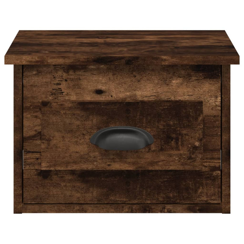 vidaXL 2db füstös tölgy színű fali éjjeliszekrény 41,5x36x28 cm