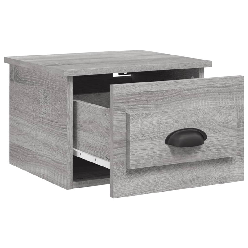 vidaXL szürke sonoma színű falra szerelhető éjjeliszekrény 41,5x36x28