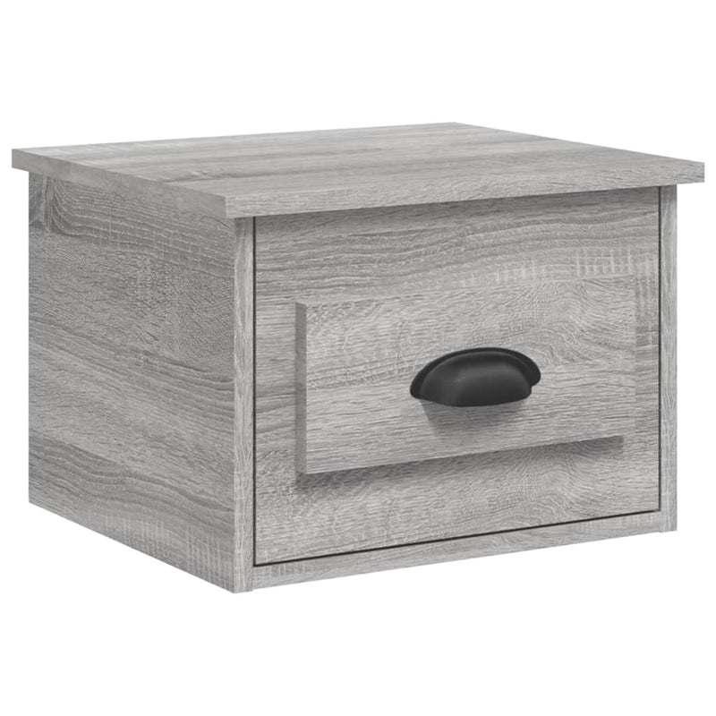 vidaXL 2 db szürke sonoma falra szerelhető éjjeliszekrény 41,5x36x28cm