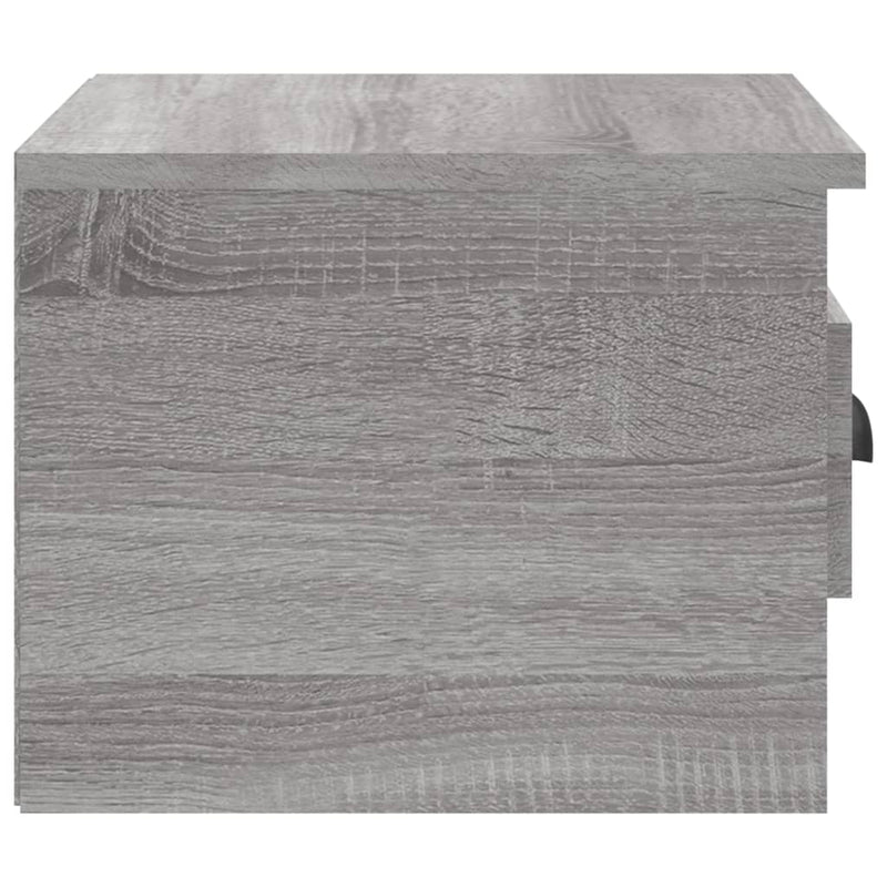 vidaXL 2 db szürke sonoma falra szerelhető éjjeliszekrény 41,5x36x28cm