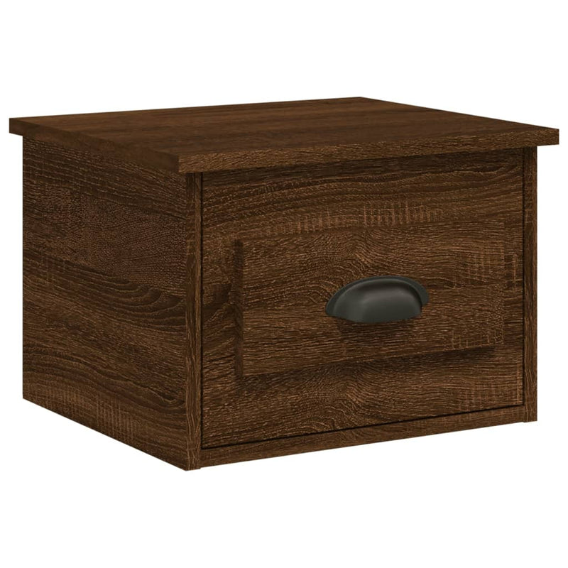 vidaXL 2db barna tölgyszínű falra szerelhető éjjeliszekrény 41,5x36x28