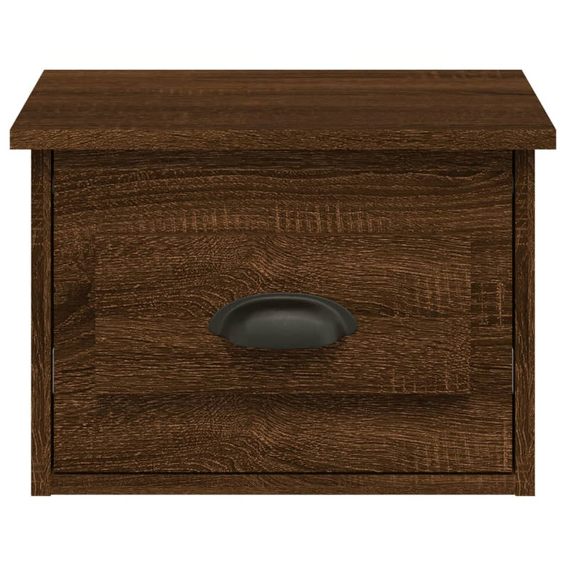 vidaXL 2db barna tölgyszínű falra szerelhető éjjeliszekrény 41,5x36x28
