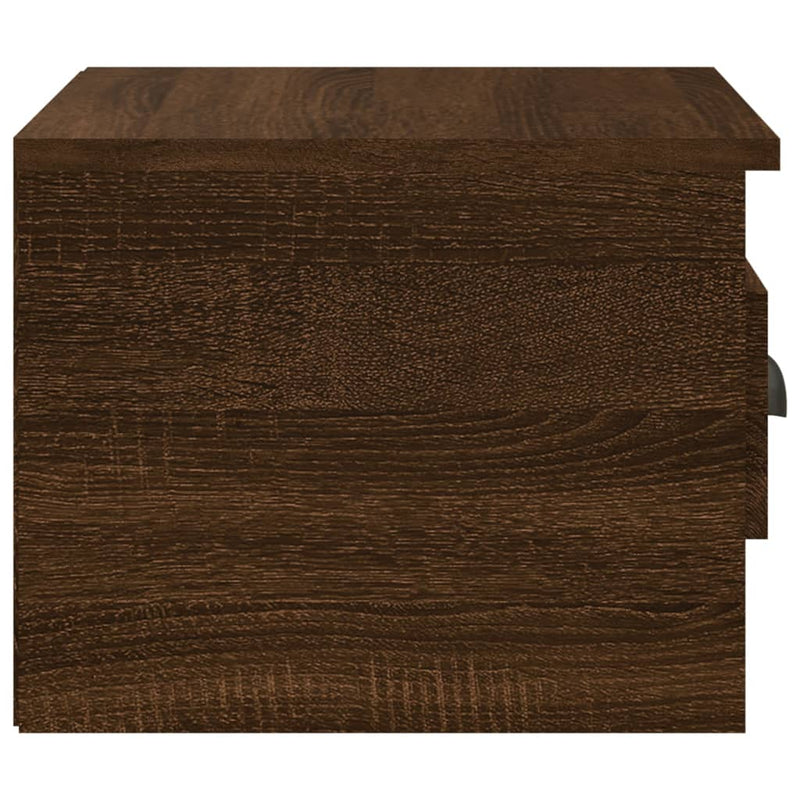 vidaXL 2db barna tölgyszínű falra szerelhető éjjeliszekrény 41,5x36x28