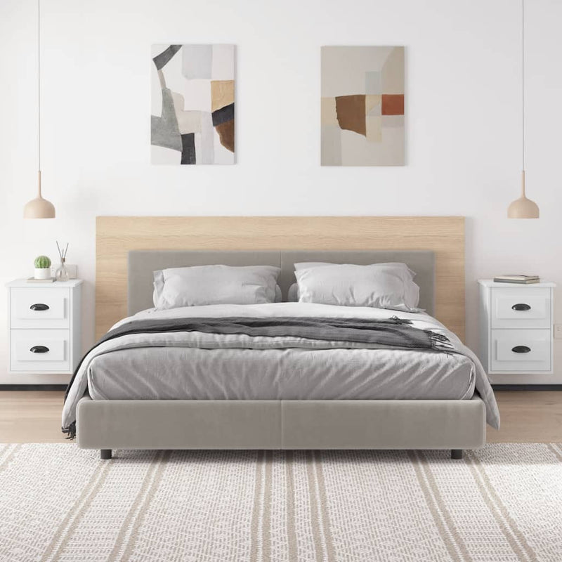 vidaXL 2 db fehér falra szerelhető éjjeliszekrény 41,5x36x53 cm