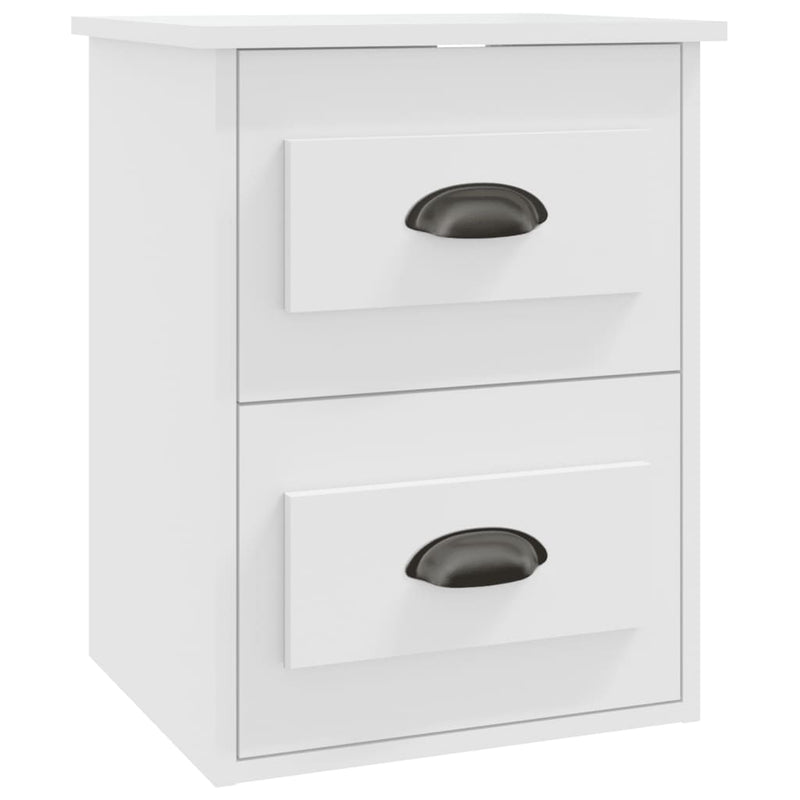 vidaXL 2 db fehér falra szerelhető éjjeliszekrény 41,5x36x53 cm