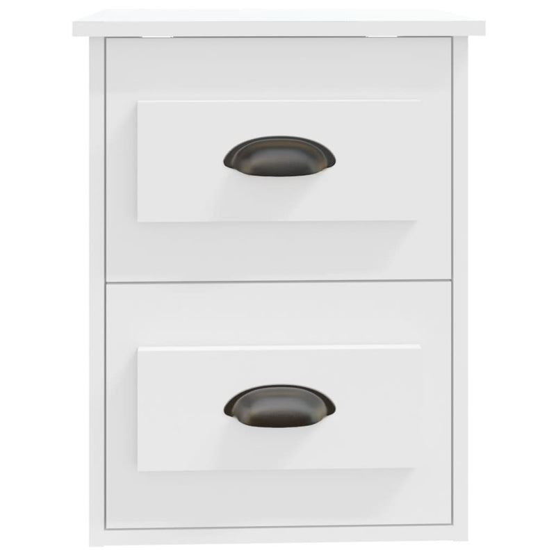 vidaXL 2 db fehér falra szerelhető éjjeliszekrény 41,5x36x53 cm