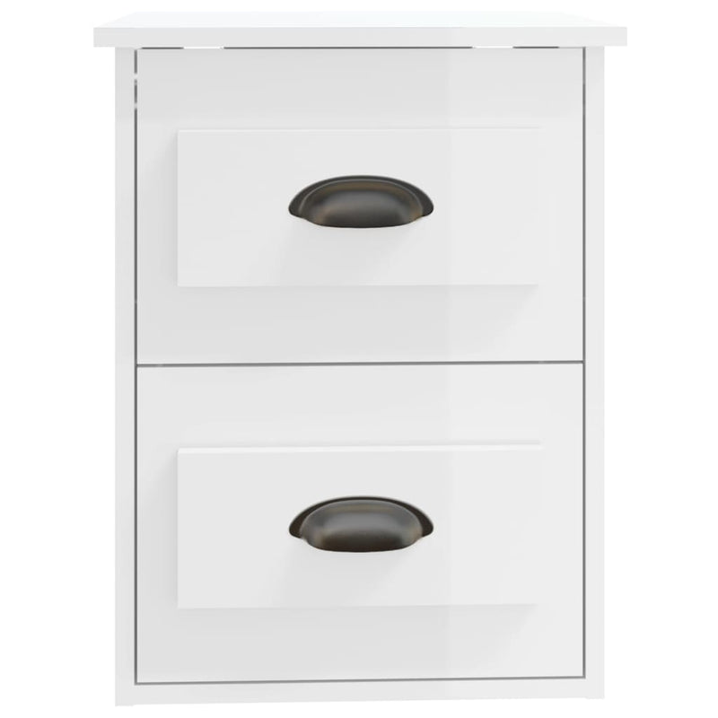 vidaXL 2 db magasfényű fehér fali éjjeliszekrény 41,5 x 36 x 53 cm